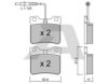 AISIN BPPE-2003 Brake Pad Set, disc brake